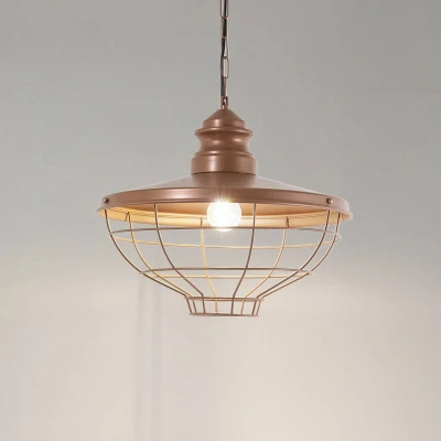 Afbeelding van Sivani Tel MR 635 hanglamp, donkerbruin, metaal, Ø 44 cm