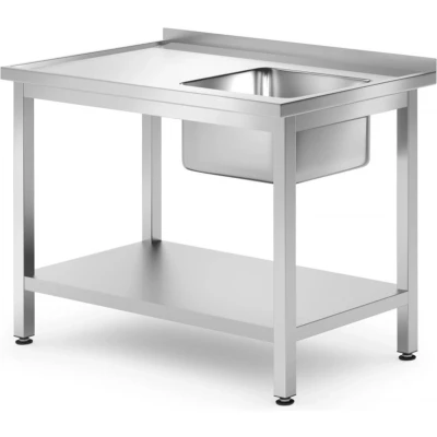 Afbeelding van Enkele Spoeltafel Met Schap HENDI Kitchen Line 1000x700x(H)850mm Horeca &amp; Professioneel
