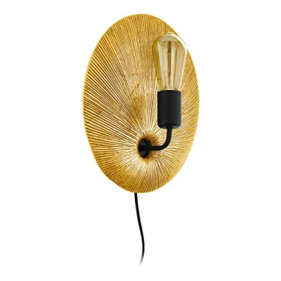 Afbeelding van EGLO Gascueria Wandlamp 1 lichts Ø30cm. E27 goud/zwart