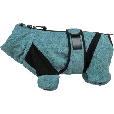 Afbeelding van Trixie Badjas / Huisoverall Badstof Petrol 46 CM