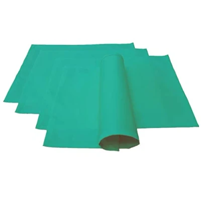 Afbeelding van Set van 4 Placemats hoogwaardige kwaliteit 100% Katoen Conceptcollectie, Kleur en Maat naar Keuze (Set 46 x 36 cm, Smaragdgroen)