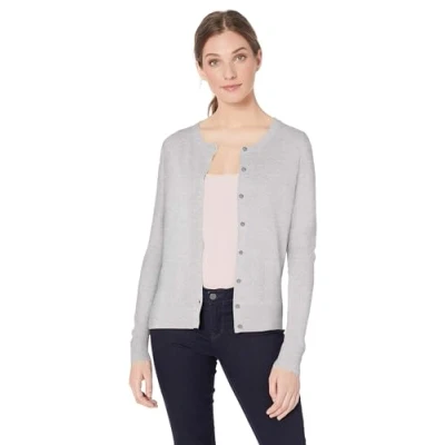Image de Amazon Essentials Gilet Col Rond Léger (Grandes Tailles Disponibles) Women&#039;s, Gris Clair Chiné, XL