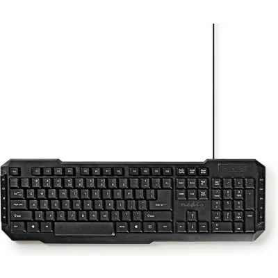 Afbeelding van Nedis Kbmu100Bkus Bedraad Usb Toetsenbord Multimediatoetsen Us International