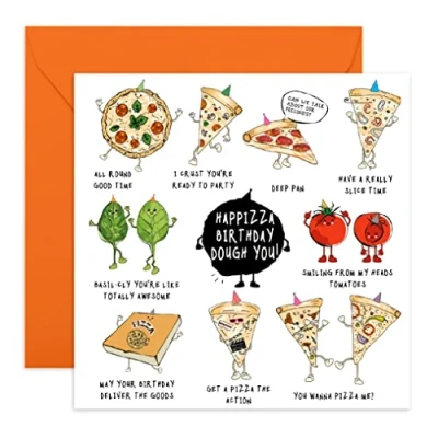 Afbeelding van Central 23 Pizza Birthday Puns Grappige Verjaardagskaart Food Italiaanse voor mama Verjaardagskaarten papa Wenskaarten pizzaliefhebbers