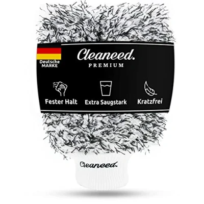 Afbeelding van Premium washandschoen, bijzonder lakvriendelijk door extra zachte microvezel, residuvrij, absorberend, voor auto, velgen en motorfiets, autospons