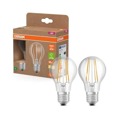 Afbeelding van OSRAM 4099854253508 LED lamp Energielabel A (A G) E27 Peer 3.8 W = 60 Warmwit (Ø x h) mm 2 stuk(s)