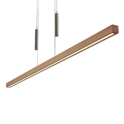 Afbeelding van Lucande Hanglamp 1licht hout, metaal H: 4 cm beuken naturel Inclusief lichtbron