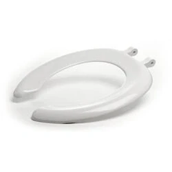 Afbeelding van Rezi Non Contact toiletzitting zonder deksel D shape met RVS garnituur