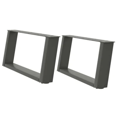 Afbeelding van vidaXL Salontafelpoten 2 st U vormig 70x(30 31) cm staal antraciet