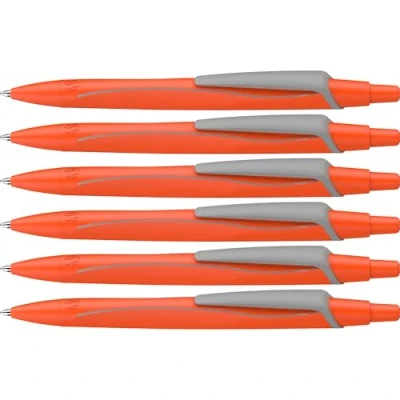 Afbeelding van Schneider 131926 balpen Reco neon Edition 6 stuks (van gerecycled kunststof, bekroond met blauwe engel, inktkleur: blauw) oranje
