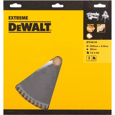 Image de DEWALT DT4218 QZ lame de scie circulaire 305x30x72T, dent creuse, positive 10, encoche 3.2mm