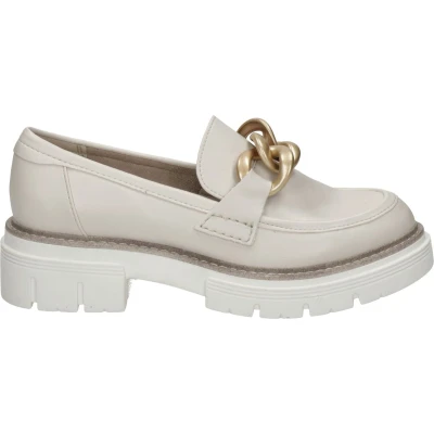 Afbeelding van Marco Tozzi Instappers, Dames, Maat: 41, Cream/gold Hoogwaardig imitatieleer