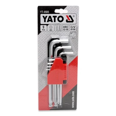 Afbeelding van YATO YT 0505 Haakse schroevendraaierset Chroom vanadium staal 9
