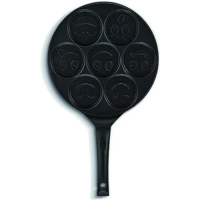 Afbeelding van Kitchen Fun Blinis Pannenkoekenpan met 7 Smileys Ø 26cm