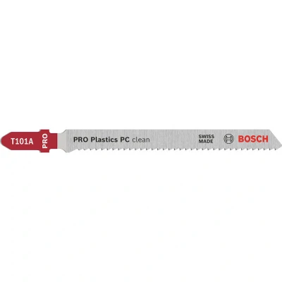 Afbeelding van Bosch Decoupeerzaagblad T101 A 5 Stuks HSS Tandgeslepen 100 mm Tandsteek: 2,0 Geschikt voor Plexiglas en Polycarbonaat: 2 22