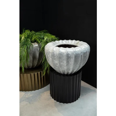 Afbeelding van PTMD Jinah Bloempot H48 x Ø70 cm Keramiek Wit