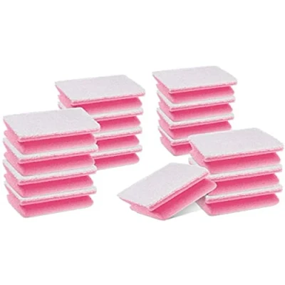 Afbeelding van Scotch Brite Bad, Schraspons, 16 stuks per set, voor het reinigen van gevoelige oppervlakken zoals glas, chroom en keramiek