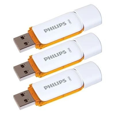Afbeelding van Philips FM12FD70E Snow Edition 128GB USB 2.0 A Stick Sunrise Orange 3 Pack