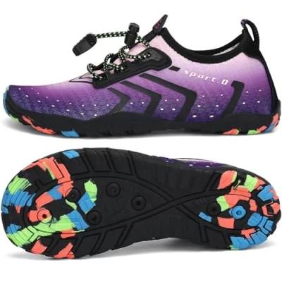 Afbeelding van SAGUARO Kinderen, jongens, meisjes, sneldrogend, antislip, waterschoenen, maat 28 36, Paars.