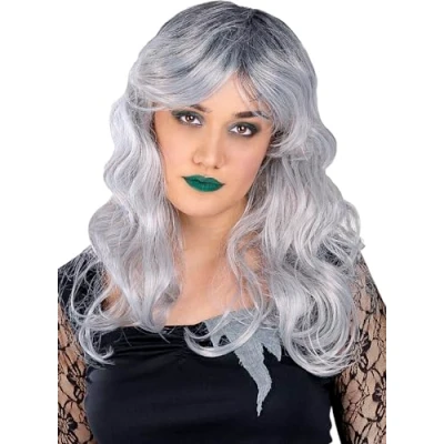 Afbeelding van FUNIDELIA Zombie Bride pruik voor vrouwen Grijs / Zilver
