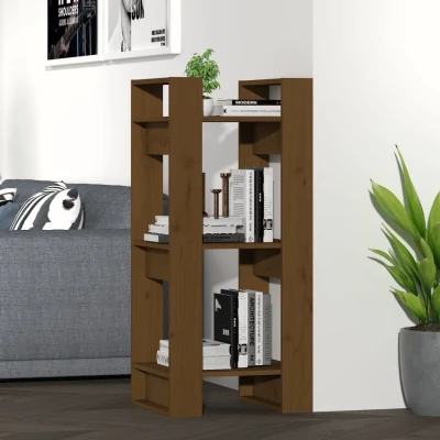 Afbeelding van Boekenkast/kamerscherm 41x35x91 cm massief hout honingbruin