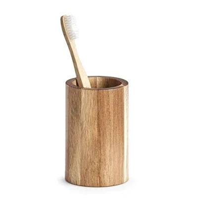 Afbeelding van Zeller Tandenborstelhouder acacia hout 7 x 11 cm
