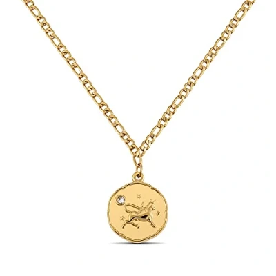 Afbeelding van GD GOOD.designs EST. 2015 gouden geboortesteen ketting voor vrouwen 18K sterrenbeeld hanger ketting, Roestvrij staal