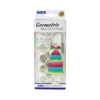 Afbeelding van PME GMC191 Geometrische multicutter voor taartdecoratie, visweegschaal, klein formaat
