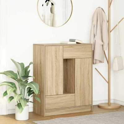 Afbeelding van vidaXL Dressoir met lades en deuren 73x31x90 cm sonoma eikenkleurig