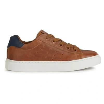 Afbeelding van Geox J Nashik Sneakers laag voor kinderen, Maat: 33, Marron Leer en textiel