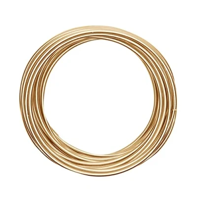 Afbeelding van Vaessen Creative Aluminiumdraad 4 mm 10 m licht goud