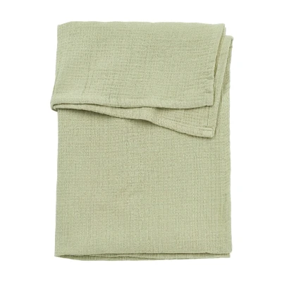 Afbeelding van Meyco Laken Ledikant Pre Washed Soft Olive