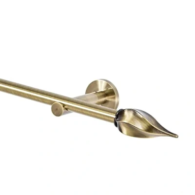 Afbeelding van Gordijnroede 16 mm 1 weg metaal antiek goud 180