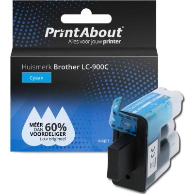Afbeelding van Huismerk Brother LC 900C Inktcartridge Cyaan