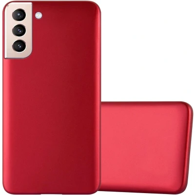 Afbeelding van Cadorabo Hoesje geschikt voor Samsung Galaxy S21 PLUS in METALLIC ROOD Beschermhoes gemaakt van flexibel TPU silicone Case Cover