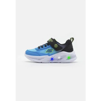 Afbeelding van Skechers Light UP Meteorlights Sneakers laag voor kinderen, Maat: 33, Black/blue/lime Imitatieleer/ textiel