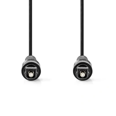 Afbeelding van Nedis Optische Audiokabel TosLink Male 10.0 m Rond PVC Zwart Label