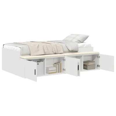 Afbeelding van vidaXL Opslagbedframe Wit 90x190 cm