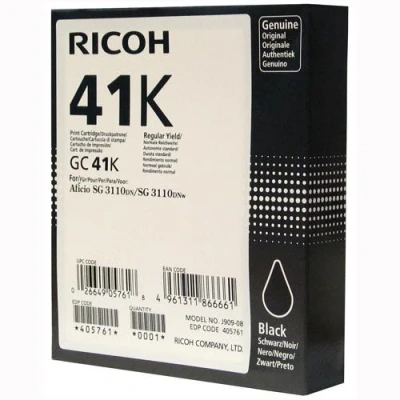 Afbeelding van Ricoh GC 41K (405761) Inktcartridge Zwart