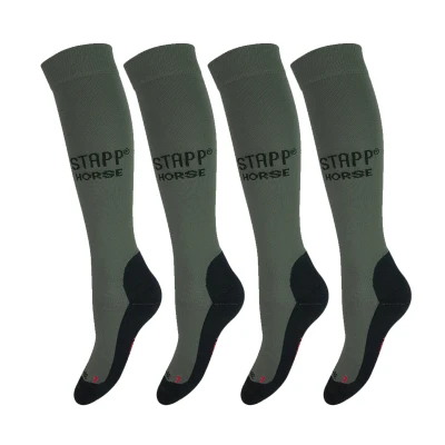 Afbeelding van STAPP Horse Paardrijdsokken Deocell 4 pack Militair 35/38