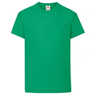 Afbeelding van Fruit of the Loom T shirt met korte mouwen voor heren, Zacht groen