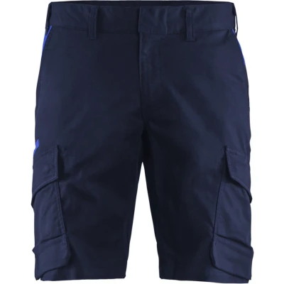 Afbeelding van Blaklader Industrie short met stretch 1446 1832 Marineblauw/Korenblauw C54