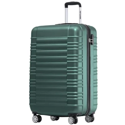 Afbeelding van TRVLMORE koffer en trolleys Handbagage Reiskoffer met wielen 55 x 40 20 cm harde Kleine Licht Zwart, Groen