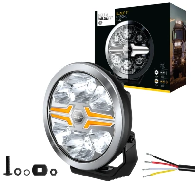 Afbeelding van Hella LED Verstraler Blade 9&quot; Chrome Wit/Oranje Positielicht Ref 50