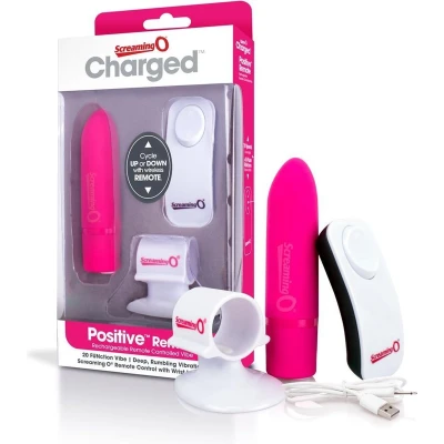 Afbeelding van The Screaming O Charged Positive Bullet Vibrator Remote Control Roze