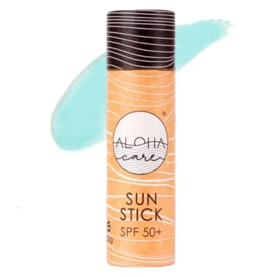 Afbeelding van Aloha Sun Stick SPF 50+, Face Mineral Sunscreen voor surfen (groenblauw)