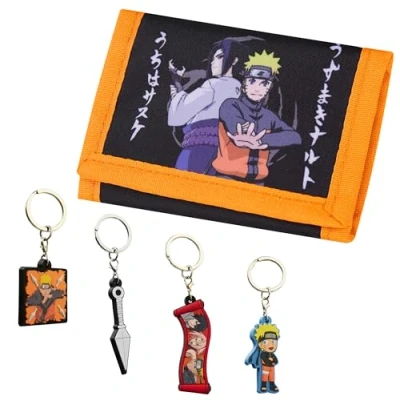 Afbeelding van Naruto Sleutelhanger voor kinderen, portemonnee kinderen en sleutelhanger, anime, jongeren, cadeau idee anime manga, Multi sleutelhangerset,