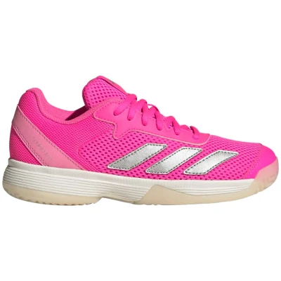 Afbeelding van adidas Mixte enfant Courtflash Kids Tennis Shoes, Lucid Pink/Silver Metallic/Bliss Pink, 40 EU