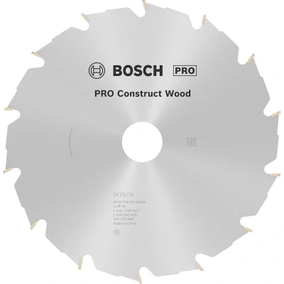 Image de BOSCH 2608640634 lame de scie circulaire Construct Wood, 210 x 30 2.8 mm, 14T
