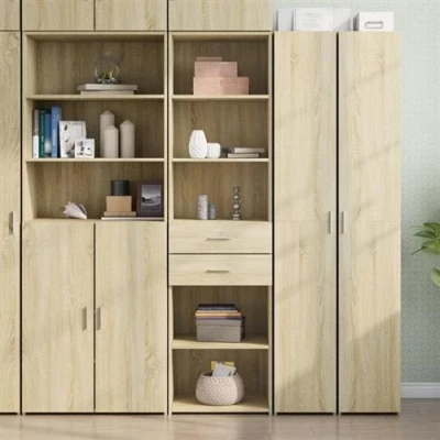 Image de vidaXL Buffet haut chêne sonoma 50x42,5x185 cm bois d&#039;ingénierie3281457